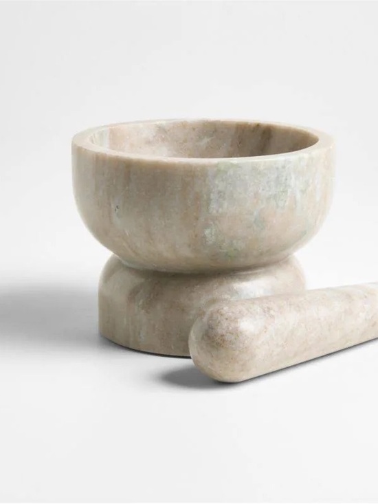 Crate&Barrel Other - Crate&Barrel Polished Beige Marble Mortar & Pestle